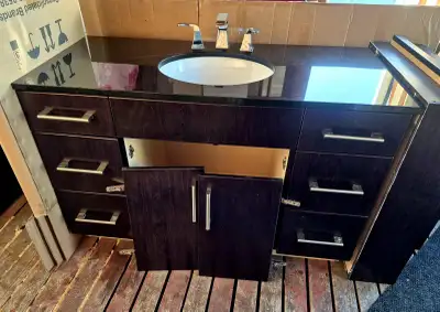 This is a Kitchen Craft set. The vanity dimensions are L49"xW22"xH32.5" The cabinet dimensions are L...