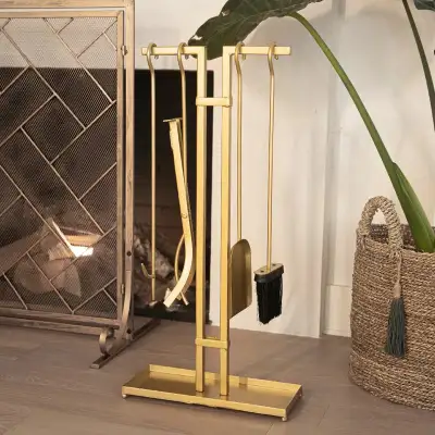 5-pieces Indoor/outdoor Fireplace Tool Set Wrought Iron Firewood, View more