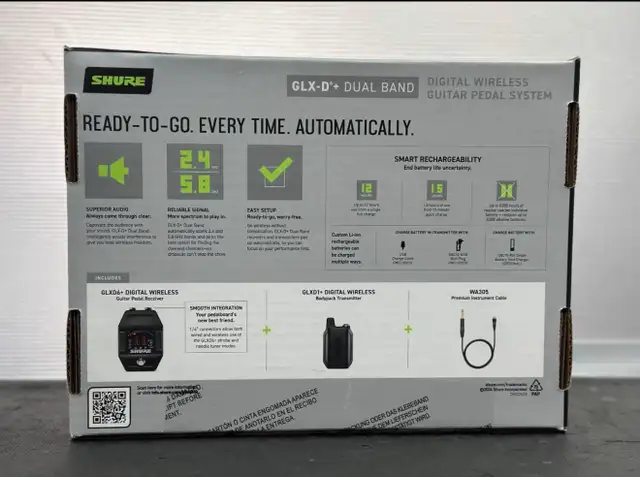 Shure GLXD16+ Dual Band Digital Wireless Guitar Pedal System  in Amps & Pedals in City of Toronto - Image 5