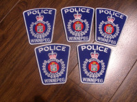 Écusson de police Winnipeg contour blanc