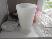vase blanc 21 cm de hauteur