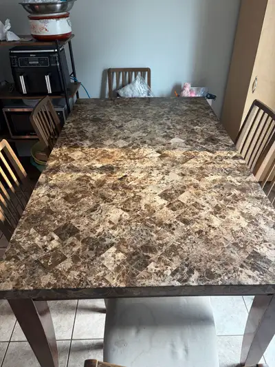 Marble Table and Wooden table, View more