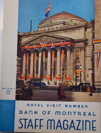 Bank of Montreal 1939 vintage  staff magazine - Royalty issue