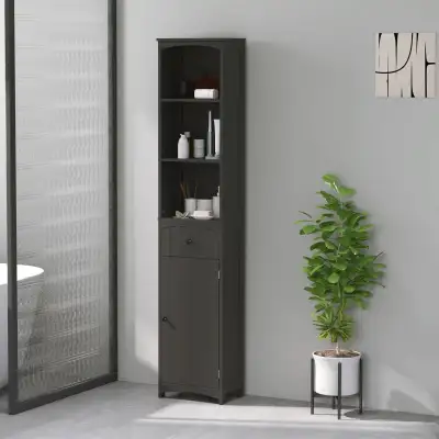 Black 67" Tall Bathroom Cabinet Storage Organizer, Tall Cabinet , View more