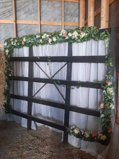 Wedding decor hay wagon rack, View more
