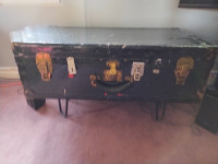 Vintage footlocker/trunk coffee table