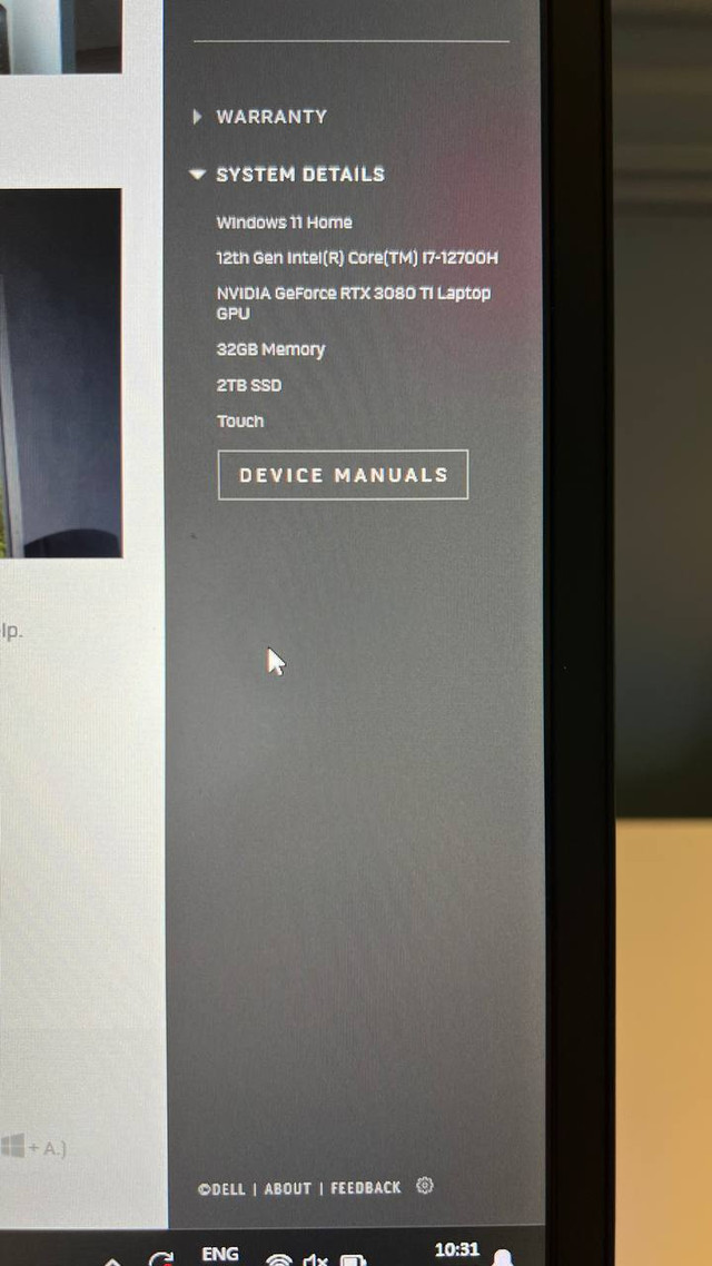 Alienware X17 R2 (Intel Core I7-12700H, RTX 3080 TI, 32 GB RAM) in Laptops in Markham / York Region - Image 2