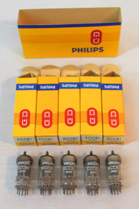 Philips (Mullard Blackburn) 12AT7 ECC81 Vacuum Tubes - Rare 1967