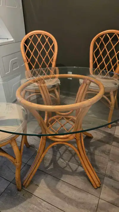 table à manger vintage + chaises, View more