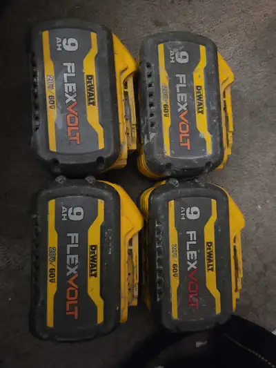 DeWalt Flexvolt 9AH/60V Batteries, View more