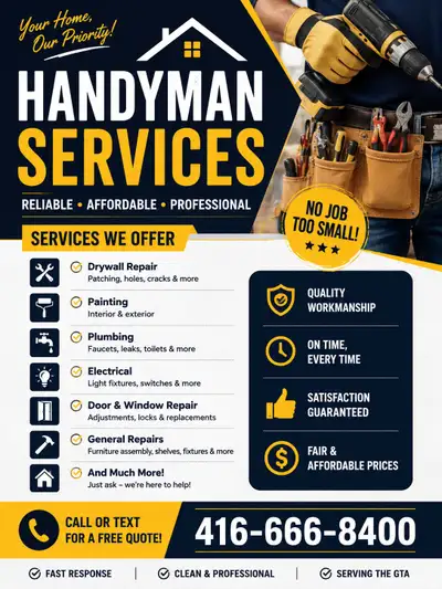Handyman Services (Licensed & Insured), View more
