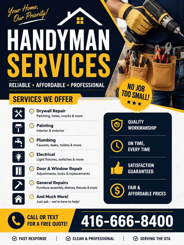Handyman Services (Licensed & Insured)