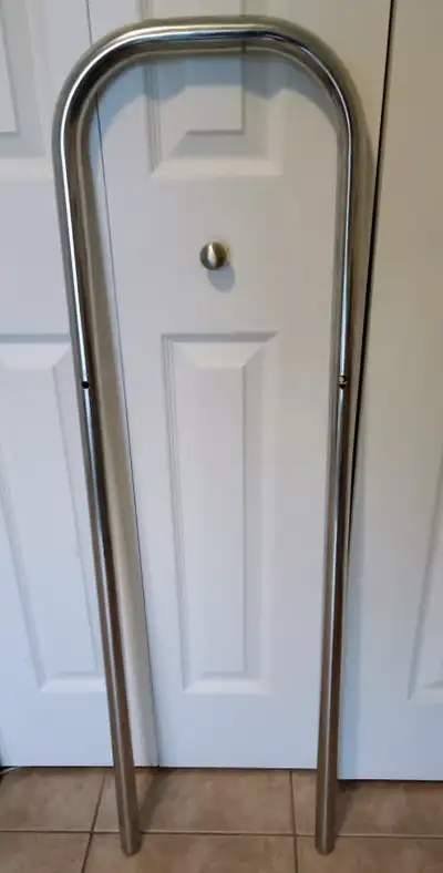 Stainless steel steering pedestal guard Overall height 45 inches Width 12 inches 1 1/4 inch tubing P...