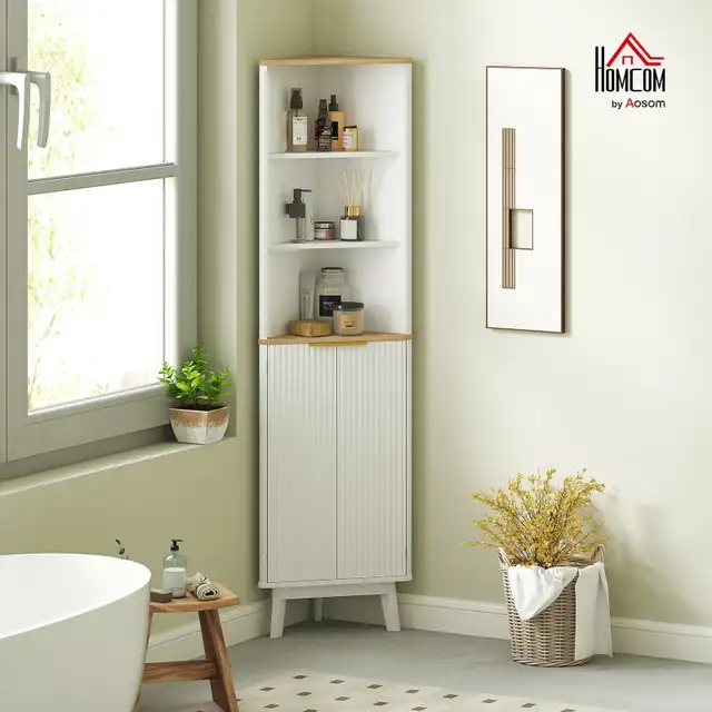 HOMCOM 67" Tall Bathroom Storage Cabinet in Storage & Organization in City of Toronto - Image 3