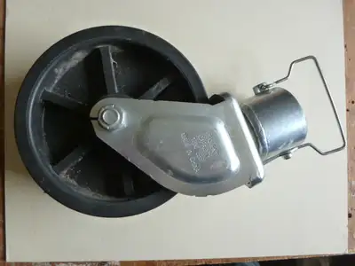 Removeable Trailr Caster , 6 inch poly wheel hardly used - new condition