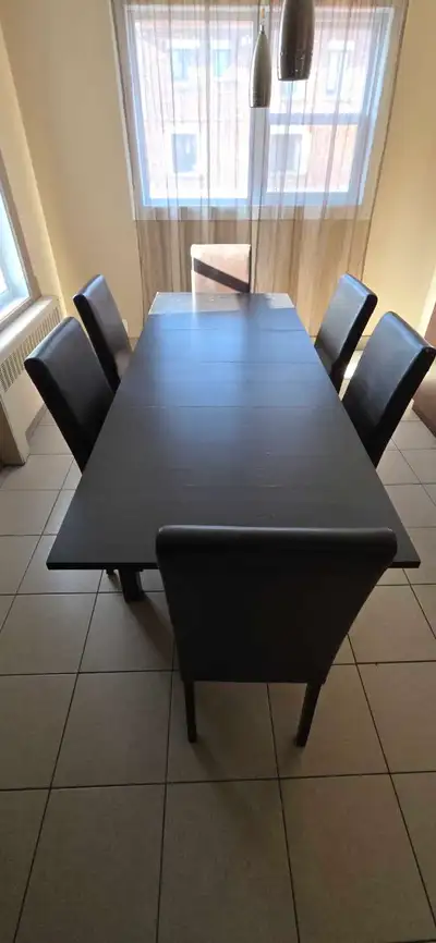 Table + chaises en bois IKEA, View more