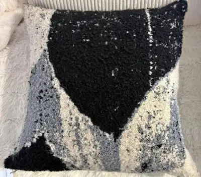 NEW ETHNICRAFT NERO CHEVRON Designer Throw Pillows - Belgium, View more