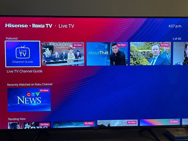 55” Hisense ULED 4K Roku TV – Great for PS5  in TVs in Ottawa - Image 2