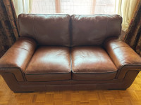 Sofa & Love seat genuine leather great condition