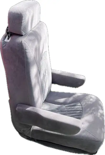 Snag this comfy grey RV chair, perfect for upgrading your recreational vehicle or creating the ultim...