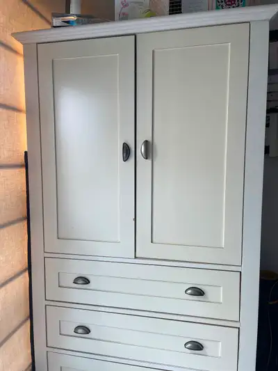 White wardrobe dresser for a child in a very good condition ., View more