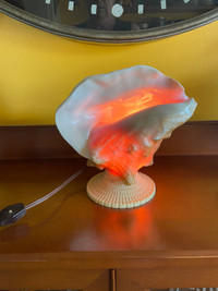 Vintage Boho Large Sea Shell Accent Lamp 