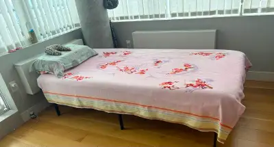 Single size bed and one mattress, View more
