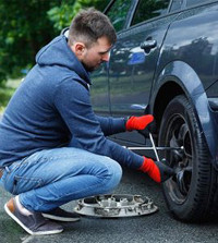 Car tire change