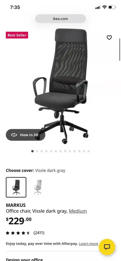 Pick up only Bought a year ago for $229, but ended up buying different chair