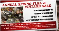 Annual Spring Flea and Vintage Sale Apr 6th