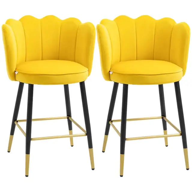 Modern Counter Height Bar Stools with Back, Footrest for Home Ki in Chairs & Recliners in Markham / York Region - Image 3