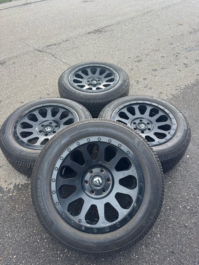 Fuel Vector 20” Matte Black Rims& Michelin Defender Tires 245/60 in Tires & Rims in Calgary