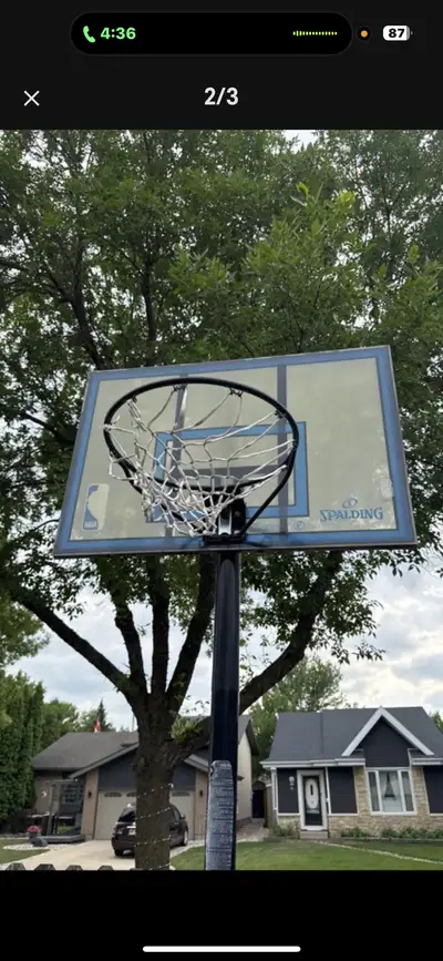 Spalding 10 feet adjustable Polycarbonate Portable Basketballnet, View more