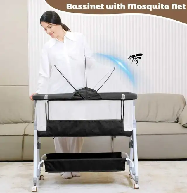 Brand New ✨️  Baby Bassinet,3 in 1 Baby Bassinets Bedside Sleepe in Cribs in City of Montréal - Image 6