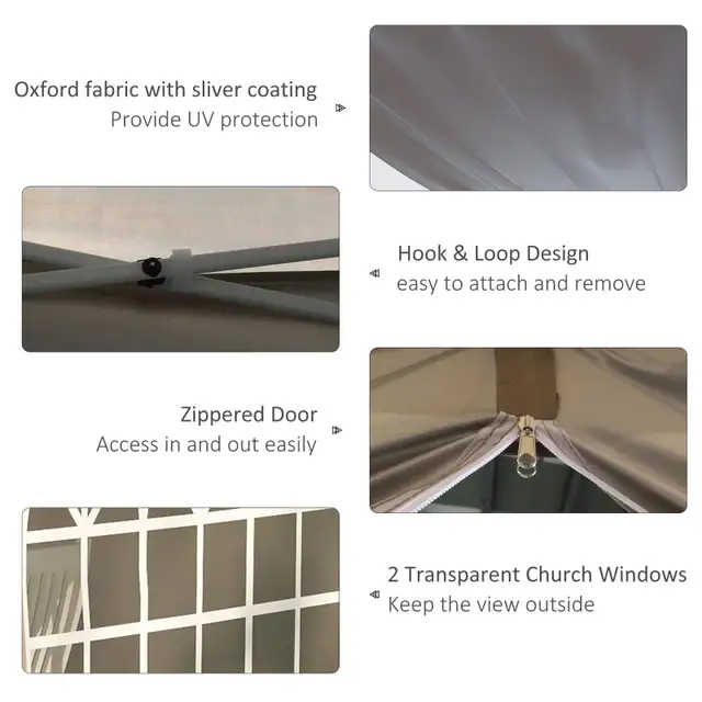 Outsunny 10' x 10' Pop Up Canopy Tent, Instant Sun Shelter in Outdoor Décor in Markham / York Region - Image 5