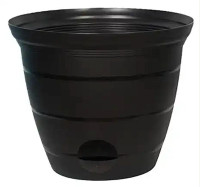 New Black Large Striped Pot