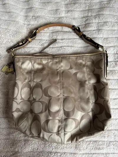 COACH vintage signature hobo shoulder bag, View more