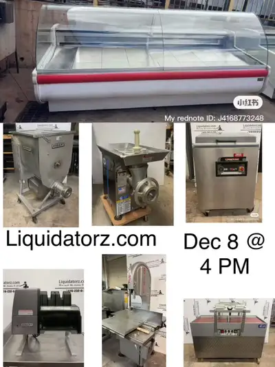 More than 1000 items on sale !!! Attention : DEC 8TH @ 4PM Amazing Bakery Butcher Restaurant Equipme...