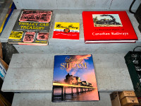 4 AS NEW - RAILWAY / TROLLEY / STEAM ENGINE / TTC HISTORY BOOKS