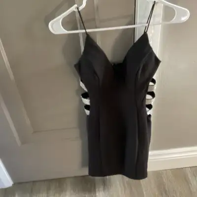 New with Tags Black Windsor Mini Sexy Cut Away Dress, View more