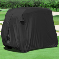 Waterproof Golf Cart Cover Most Two-Person Carts - Black/Beige