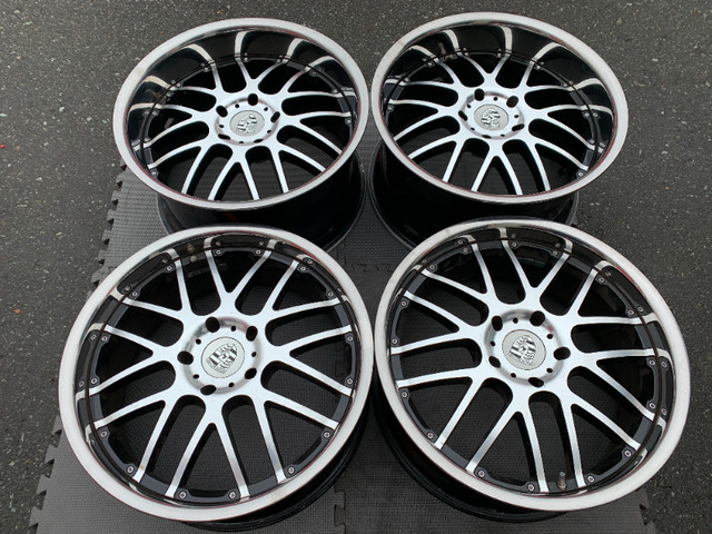 Set of NICE AfterMarket 20X8.5/10.5 Porsche rims wide Body fitmt in Tires & Rims in Delta/Surrey/Langley - Image 2