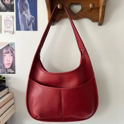 Vintage red coach ergo zip 9033 bag, View more