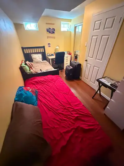 A furnished private room in a basement is available for rent in York University Village, very close...