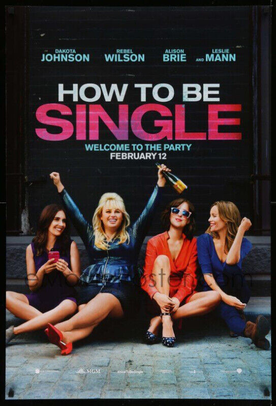HOW TO BE SINGLE (2016)  ORIGINAL MOVIE POSTER in Arts & Collectibles in Truro
