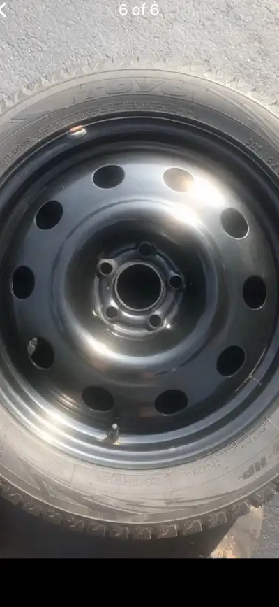 4 Toyo winter tires for sale. $600 Size 235/50R17. Black steel rims. 5×108 bolt pattern. Fits most F...