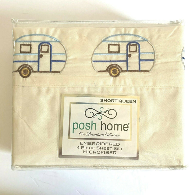 Premium Full 4 piece Sheet Set with Embroidered Camper Design in Bedding in Dartmouth - Image 3