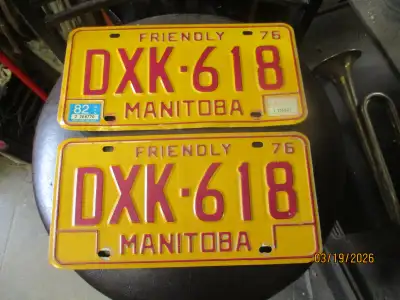 1976 - 81 - 82 MANITOBA CAR LICENSE PLATE $20  MANCAVE VINTAGE, View more