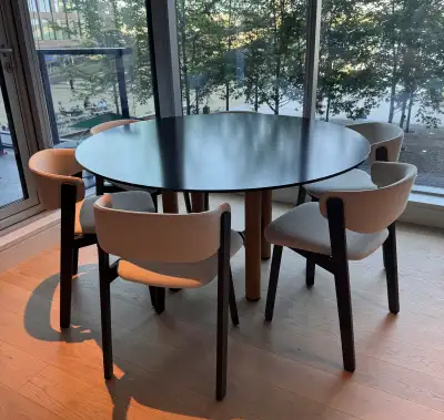 Brand new Dining Table + 6 Chairs: Huppé, handmade in Quebec, View more