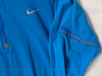 Nike Dri Fit Long-Sleeve 1/4 Zip Running Top, Reflective, L